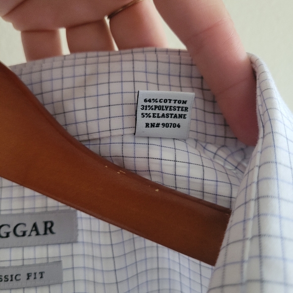 Haggar classic fit button down Men's size neck 17 - Picture 5 of 5